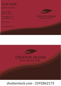 Double-sided creative business card template. Portrait and landscape orientation. Horizontal and vertical layout. Vector illustration