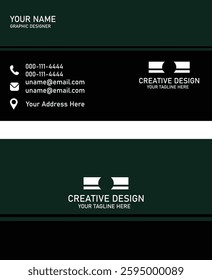 Double-sided creative business card template. Portrait and landscape orientation. Horizontal and vertical layout. Vector illustration