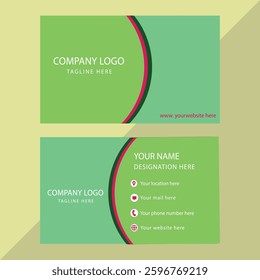 
Double-sided creative business card template. Portrait and landscape orientation.