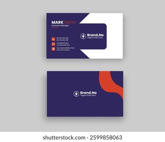 Double-sided creative business card template. Business Card Template Clean professional business card template, and visiting card template.	