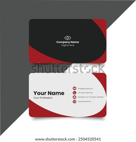 Double-sided creative business card template. Business Card Mockup. template, Clean professional business card template, visiting card template.