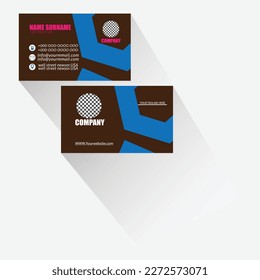 Double-sided creative business card template.Horizontal and vertical layout.Green and blue modern creative business card and name card,horizontal simple clean template vector.