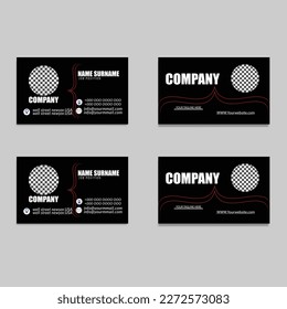 Plantilla de tarjeta de visita creativa de doble cara.Diseño horizontal y vertical.Tarjeta de presentación creativa y creativa verde y azul, vector de plantilla horizontal simple y limpio.