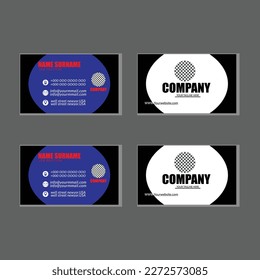 Double-sided creative business card template.Horizontal and vertical layout.Green and blue modern creative business card and name card,horizontal simple clean template vector.