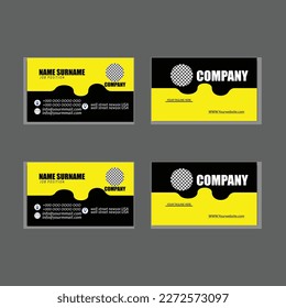 Double-sided creative business card template.Horizontal and vertical layout.Green and blue modern creative business card and name card,horizontal simple clean template vector.