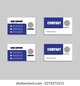 Plantilla de tarjeta de visita creativa de doble cara.Diseño horizontal y vertical.Tarjeta de presentación creativa y creativa verde y azul, vector de plantilla horizontal simple y limpio.