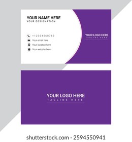 Double-sided creative business card template,Horizontal and vertical layout. Vector illustration,Business card design template, Clean professional business card template,Modern shape with abstract bla