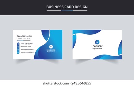 Double-sided creative business card template,Modern Creative And Clean Business Card Design Template, Visiting Card.