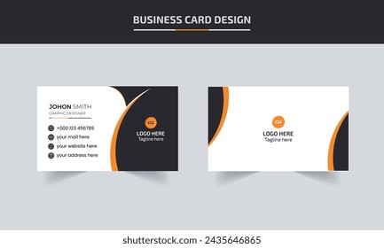 Double-sided creative business card template,Modern Creative And Clean Business Card Design Template, Visiting Card.