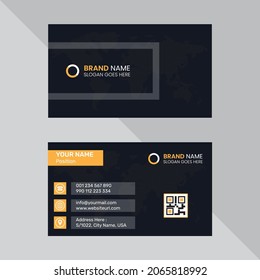 Double-sided creative business card vector design template. Business card for business and personal use. Vector illustration design, Horizontal layout