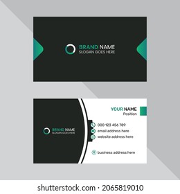 Double-sided creative business card vector design template. Business card for business and personal use. Vector illustration design, Horizontal layout