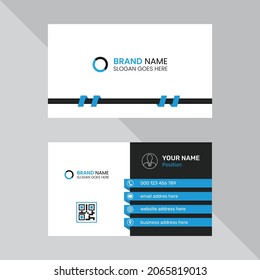 Double-sided creative business card vector design template. Business card for business and personal use. Vector illustration design, Horizontal layout