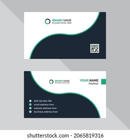 Plantilla de diseño de vectores de tarjetas de negocios creativas de doble cara. Tarjeta de visita para uso personal y de negocios. Diseño de ilustración de vector, diseño horizontal