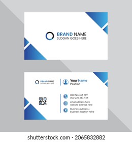 Plantilla de diseño de vectores de tarjetas de negocios creativas de doble cara. Tarjeta de visita para uso personal y de negocios. Diseño de ilustración de vector, diseño horizontal