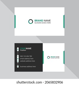 Double-sided creative business card vector design template. Business card for business and personal use. Vector illustration design, Horizontal layout