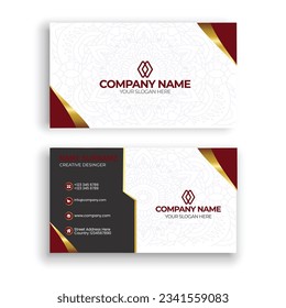 Double-sided creative Business card vector design template background