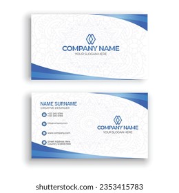 Double-sided creative Business card vector design template background