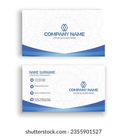 Double-sided creative Business card vector design template background