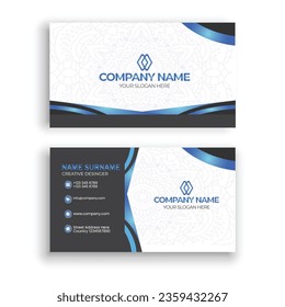 Fondo de la plantilla de diseño de vectores de tarjetas de visita creativa de doble cara