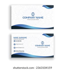 Double-sided creative Business card vector design template background