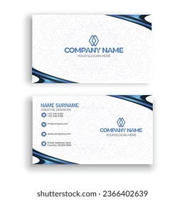 Fondo de la plantilla de diseño de vectores de tarjetas de visita creativa de doble cara