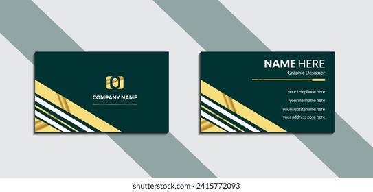 Double-sided creative business card vector design template. Business card for business and personal use.