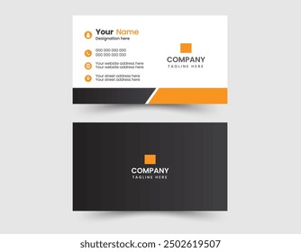 Double-sided creative business card vector design template.