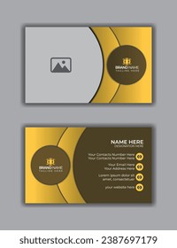 Plantilla de tarjeta de negocios limpia y creativa de doble cara. Orientación vertical. Diseño horizontal. Ilustración vectorial.