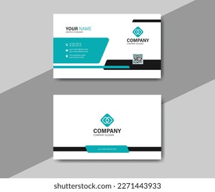 Double-sided Creative, Clean and Modern Business Card Template. Flat visiting card Design Vector. Stationery Design