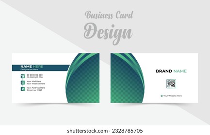 Double-sided creative minimal business card template.	