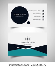 Double-sided creative and modern business card template. Vector illustration