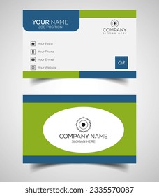 Plantilla de tarjeta de negocios moderna y creativa de doble cara. Ilustración del vector