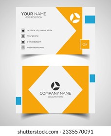 Double-sided creative and modern business card template. Vector illustration