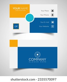 Double-sided creative and modern business card template. Vector illustration