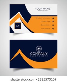 Plantilla de tarjeta de negocios moderna y creativa de doble cara. Ilustración del vector