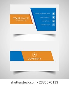 Plantilla de tarjeta de negocios moderna y creativa de doble cara. Ilustración del vector