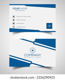 Plantilla de tarjeta de negocios moderna y creativa de doble cara. Ilustración del vector