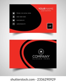Plantilla de tarjeta de negocios moderna y creativa de doble cara. Ilustración del vector