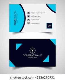 Plantilla de tarjeta de negocios moderna y creativa de doble cara. Ilustración del vector