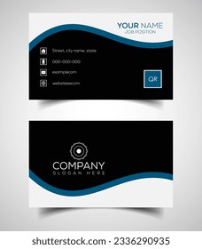 Double-sided creative and modern business card template. Vector illustration
