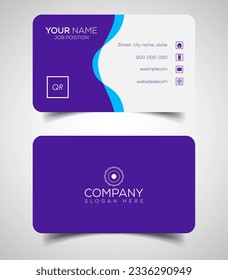 Double-sided creative and modern business card template. Vector illustration