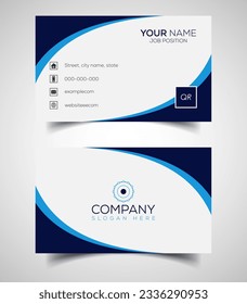 Plantilla de tarjeta de negocios moderna y creativa de doble cara. Ilustración del vector