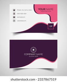 Double-sided creative and modern business card template. Vector illustration