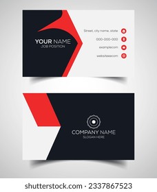 Double-sided creative and modern business card template. Vector illustration