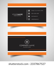 Double-sided creative and modern business card template. Vector illustration