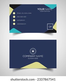Plantilla de tarjeta de negocios moderna y creativa de doble cara. Ilustración del vector