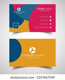 Double-sided creative and modern business card template. Vector illustration