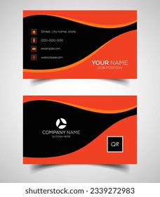 Double-sided creative and modern business card template. Vector illustration