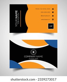 Double-sided creative and modern business card template. Vector illustration