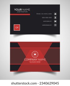 Double-sided creative and modern business card template. Vector illustration